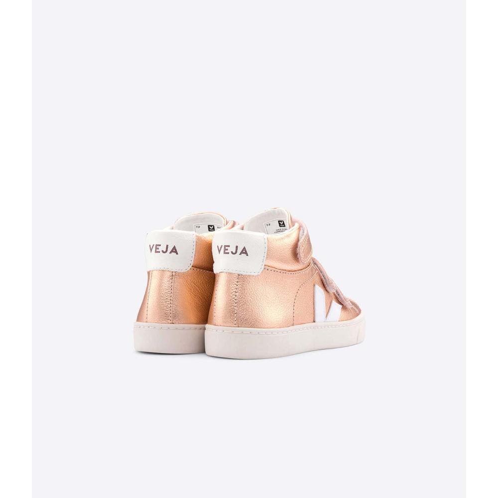 Kids' Veja ESPLAR MID CHROMEFREE High Tops Gold | ZA 697KOR